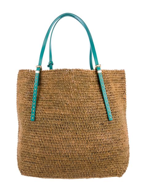 michael kors santorini raffia tote|Michael Kors Santorini tote.